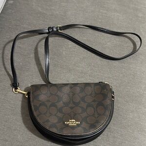 Coach Black and Brown Crossbody Bag